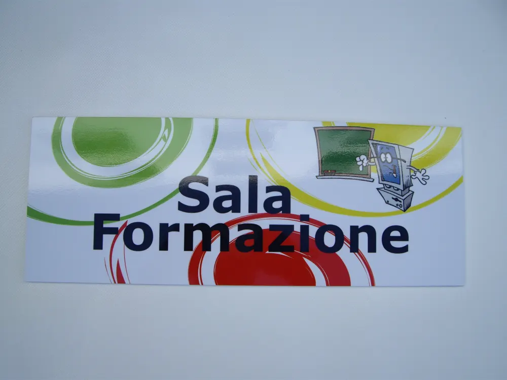 Targa Sala Formazione stampata a colori